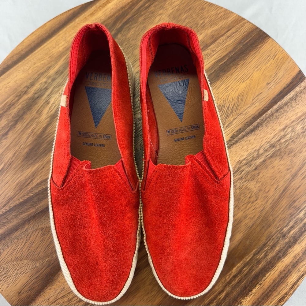 Verbenas Womens Flats Espadrille Carmen Red Suede Casual Preppy Trendy Vibrant 8